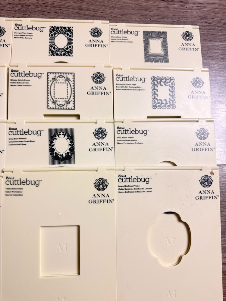Cuttlebug Anna Griffin Embossing Folders 16 Frames w/ 24 inserts - Some New
