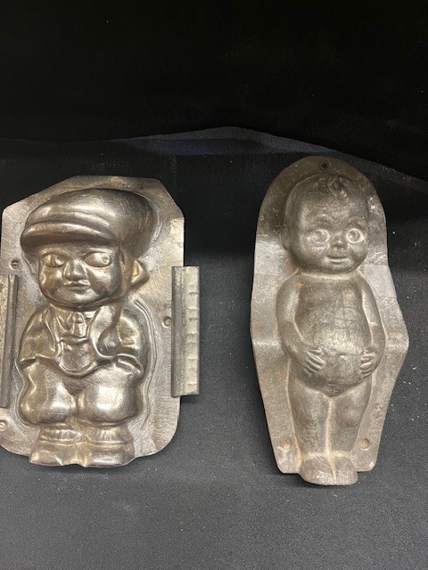 vintage metal chocolate candy molds
