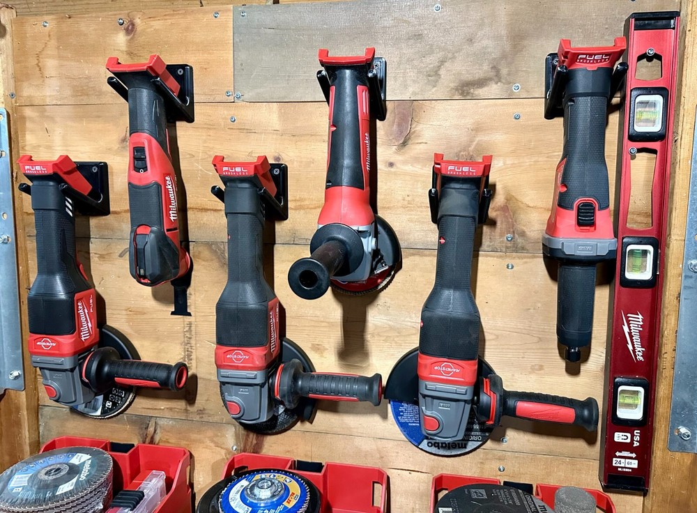 Milwaukee Grinder, End Grinder, Multitool Wall Mount 3D Printed red OR black