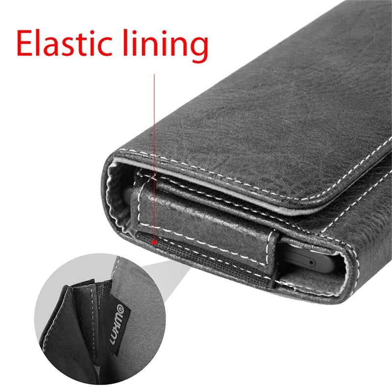 Universal Horizontal Large Leather Pouch Phone Case for iPhone Galaxy Huawei
