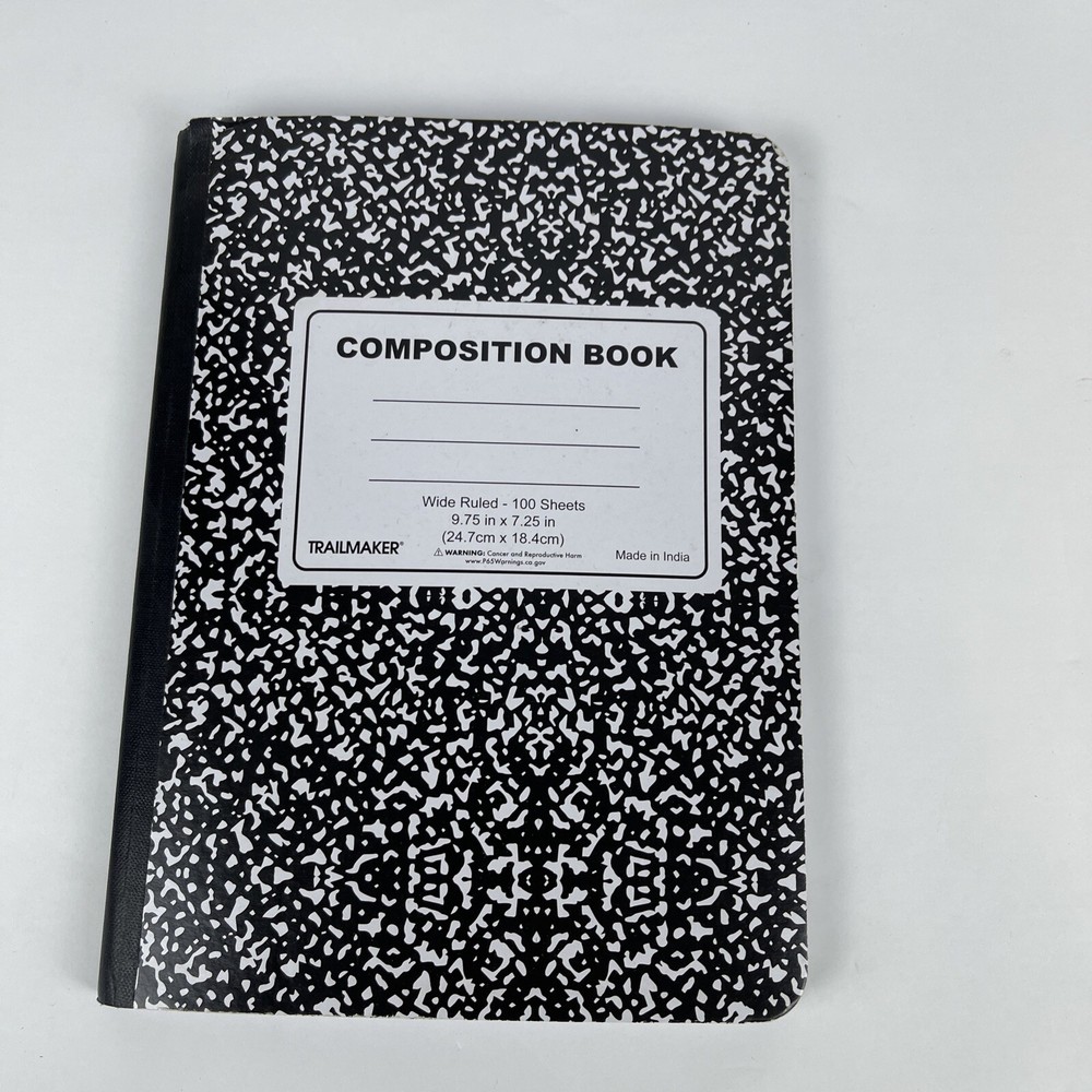 Wide Ruled Composition Books Black 100 Sheets