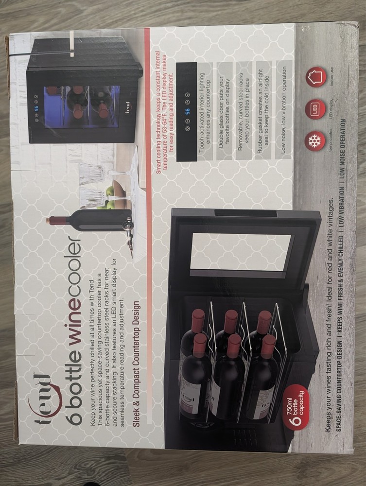 6 bottle wine cooler fridge