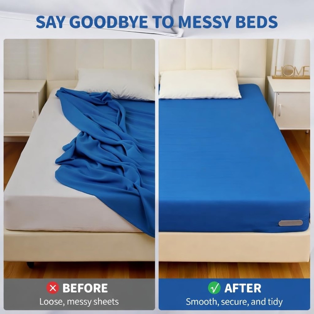 Bed Holders for Corners, Lock Holders, Fitted Holders Keep Sheets Firm & Tigh...