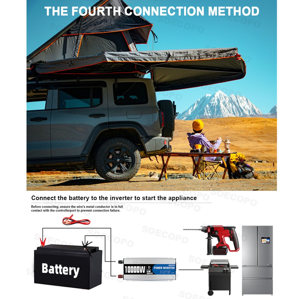 6000W Solar Panel Set Solar Power Inverter Generator 100A Home 110V Grid System