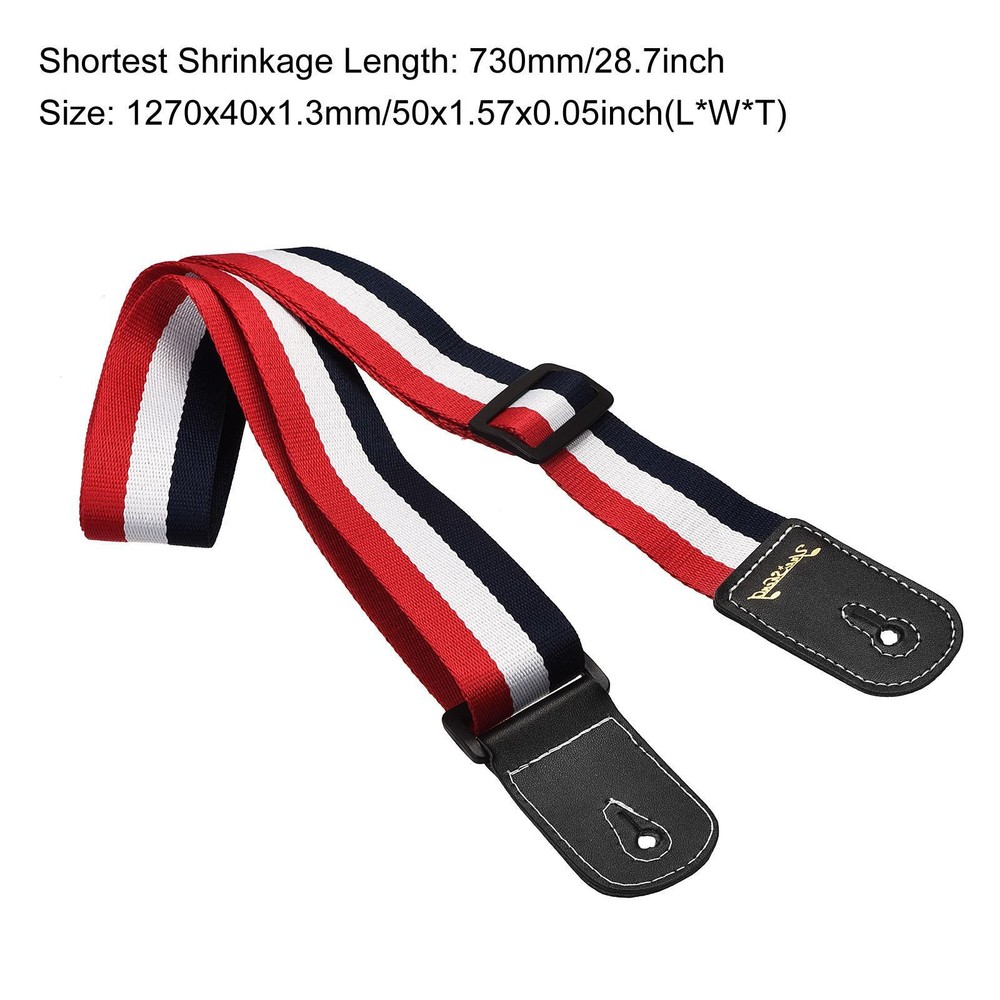 Guitar Shoulder Straps Belts Guitar Adjustable Strap Red White Blue