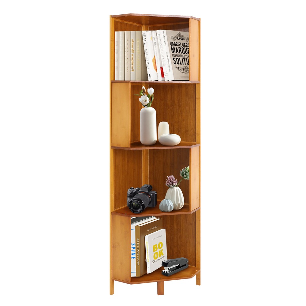 Corner Bookcase A-Shaped Display Bookshelf Multifunctional Storage Display Stand