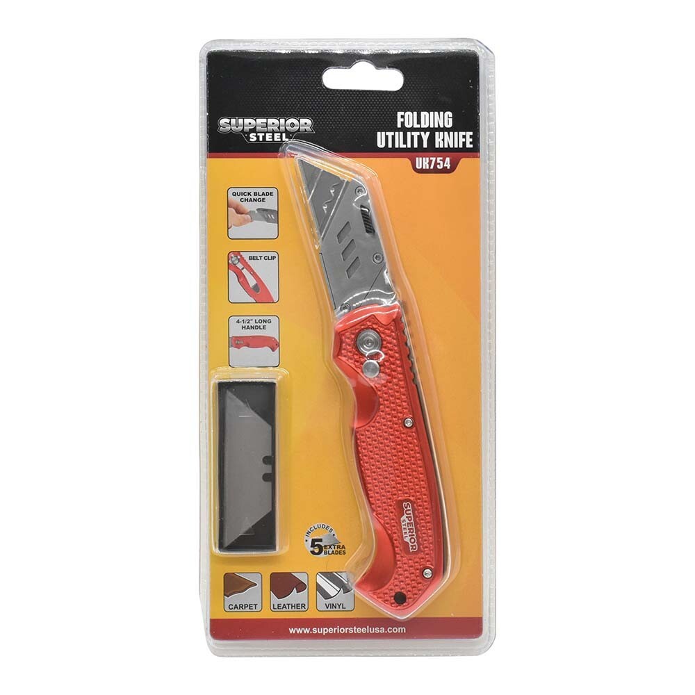 Superior Steel UK754 Folding Utility Knife