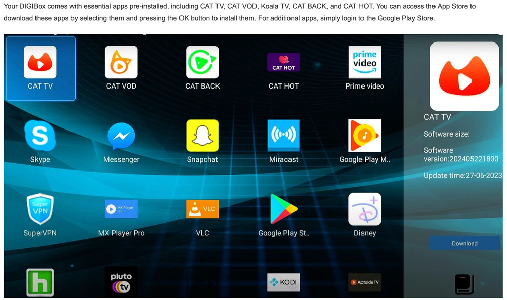 DIGIBox D3 Plus CAT VOD TV Box
