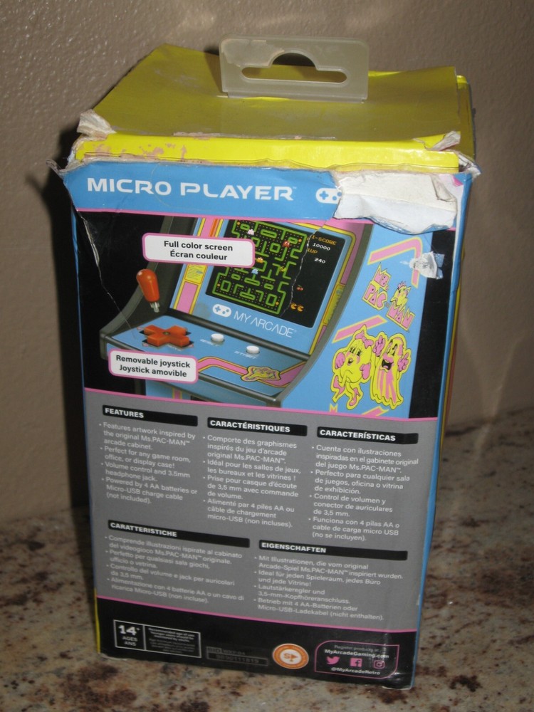 My Arcade- Micro Player Mini Retro Arcade Machine: Ms. Pac-Man Video Game