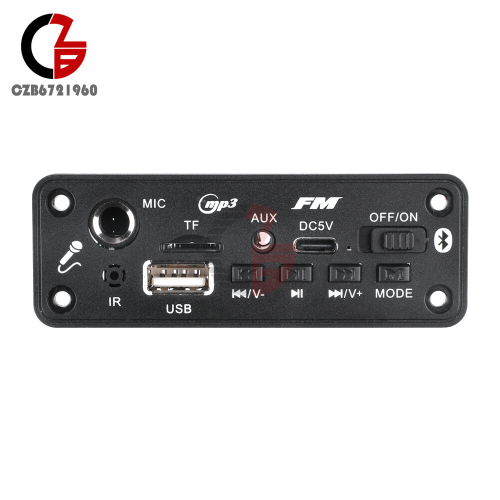 MP3 Bluetooth5.3 Power Amplifier Decoder Board USB TF FM Radio 2*3W Audio Player