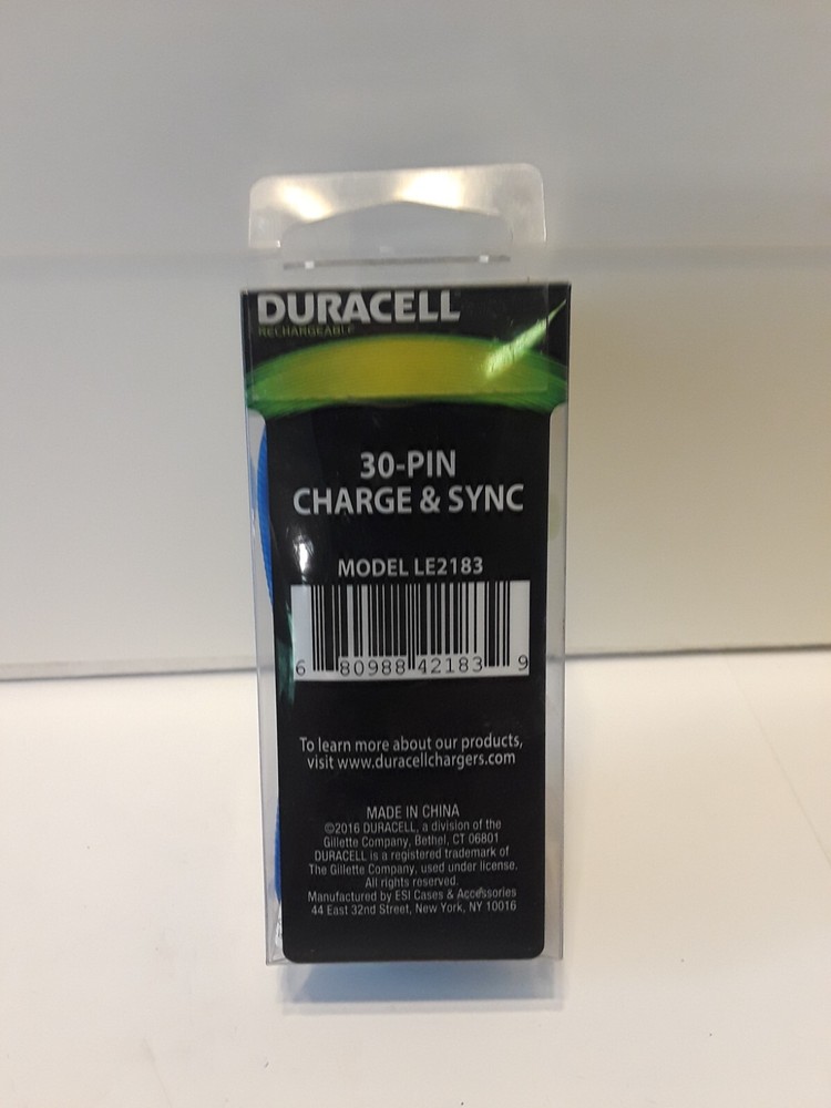 DURACELL MICRO USB CHARGE AND SYNC 10FT LE2183 Blue
