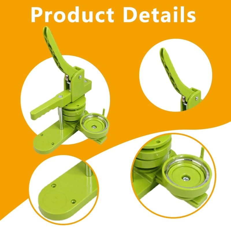 DIY Button Maker Machine Kit - Multiple Sizes, Interchangeable Models, Free Part