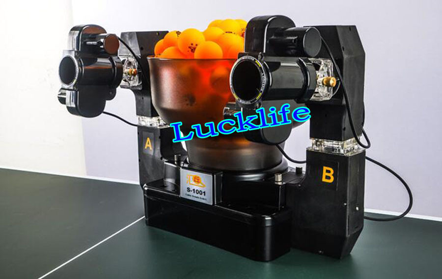 Automatic Double Head Table Tennis Serving Machine With 2.4G Remote Control