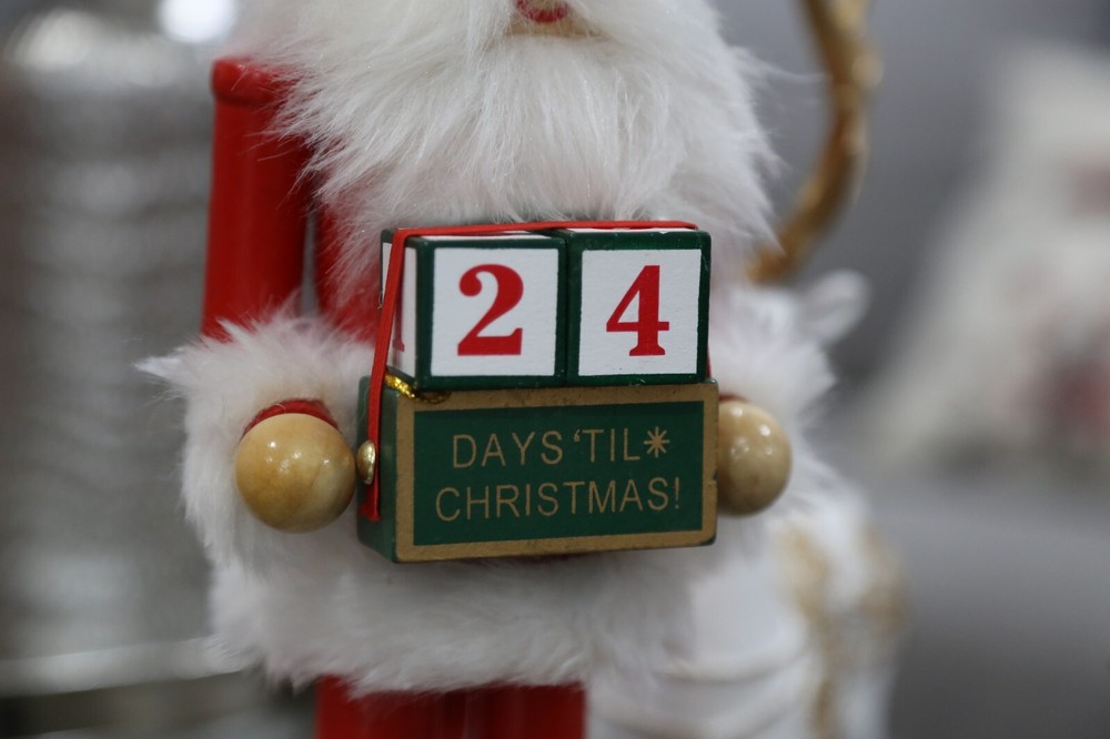 14 inches Handmade Christmas Nutcracker Decoration Santa Countdown