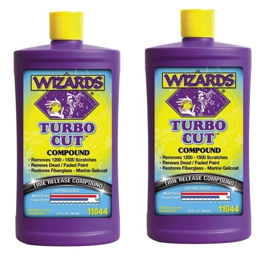 Wizards 11044 Turbo Cut Time Release High Gloss Finish Compound (2 Pack)
