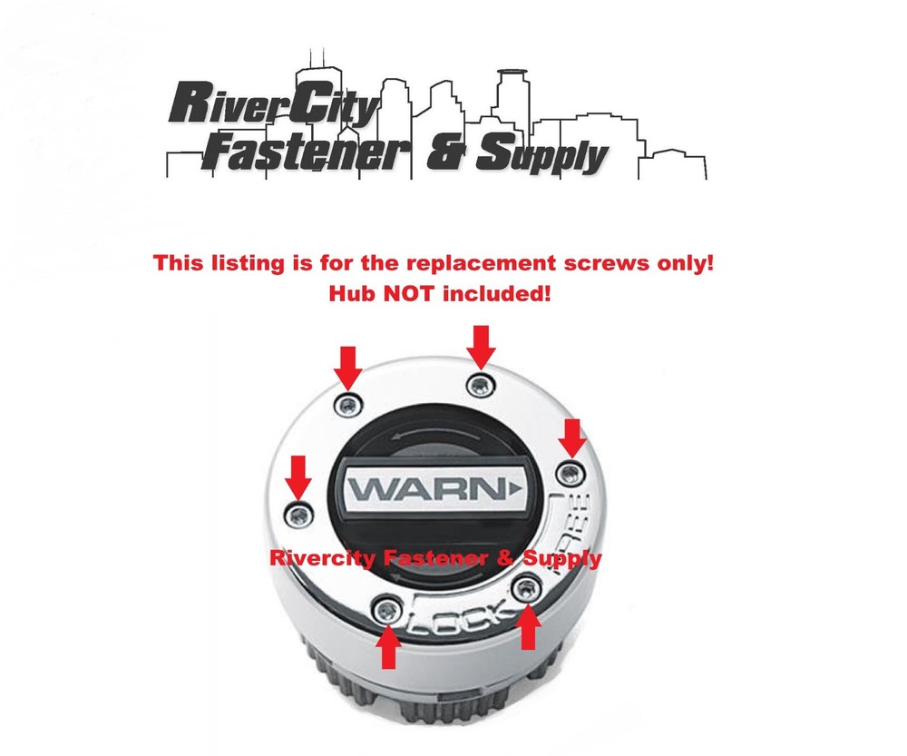 12 replacement mounting bolts for Warn Premium internal mount locking hubs