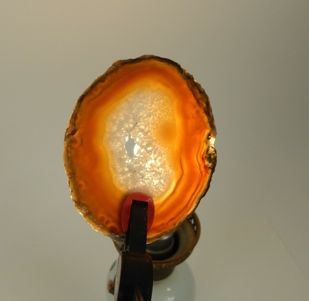 Agate Slab Amber/White Ice 4" x 3"