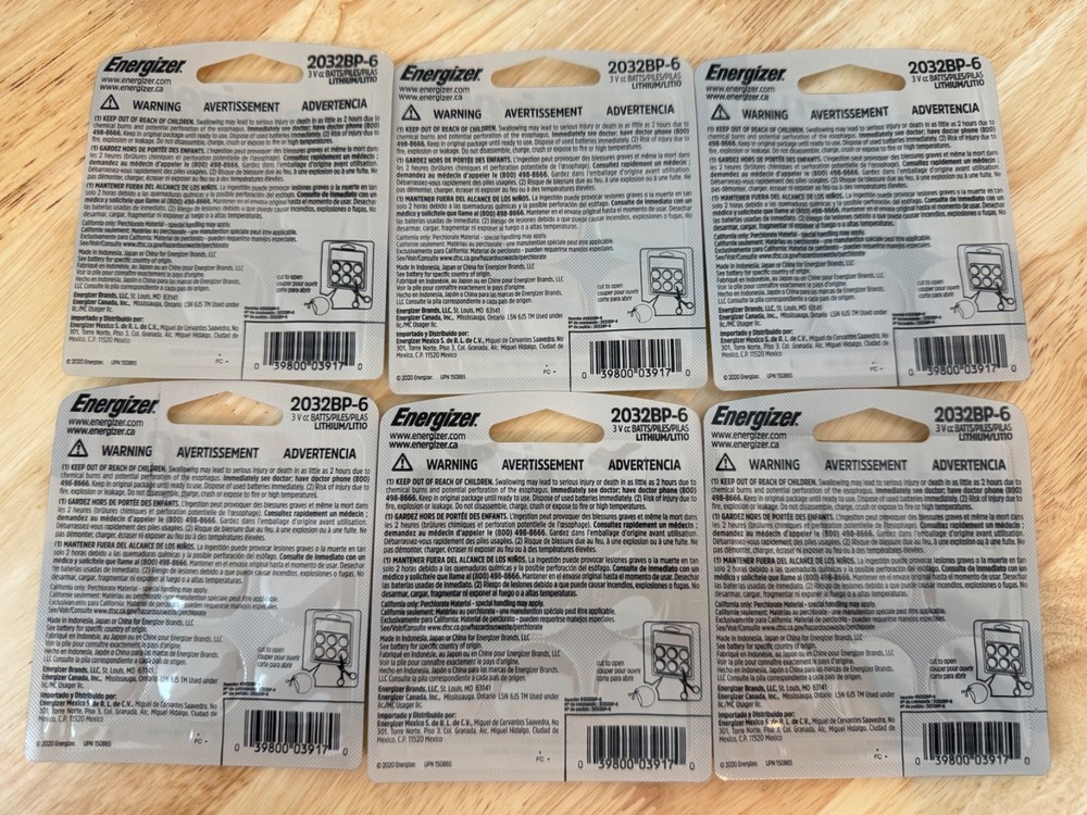 *Read* Energizer CR2032 Lithium Batteries - 6 Count 6 Packs