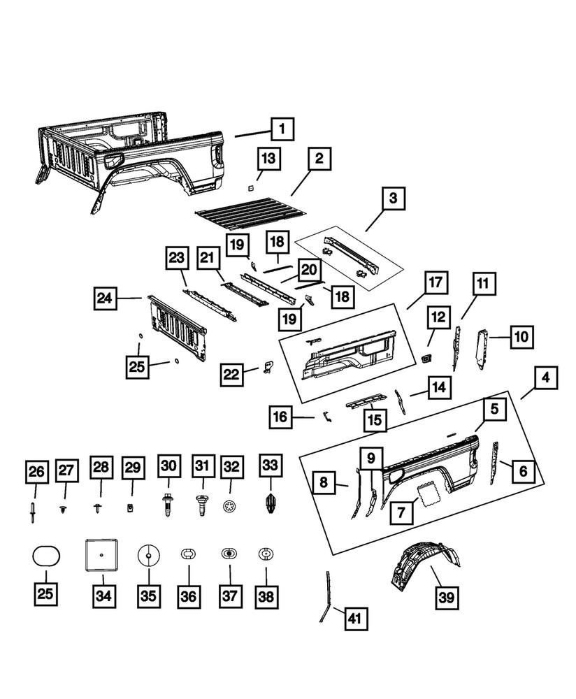 Genuine Mopar D Pillar Inner Panel Right 68371640AB