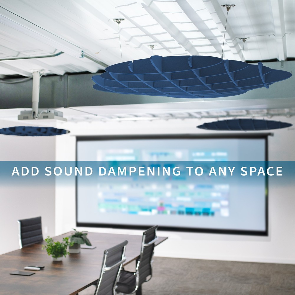 VIVO Navy Blue Acoustic Ceiling Waffle Panel