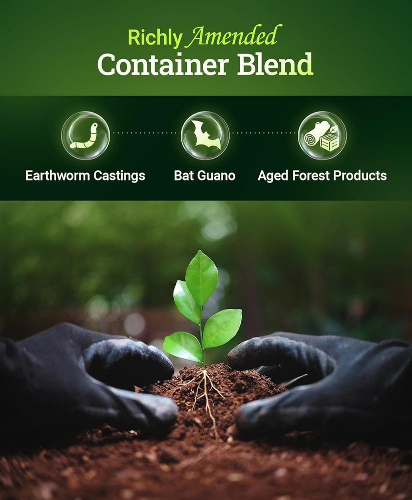Happy Frog Potting Soil - Ready-To-Use Amended Container Blend with Soil Microbe