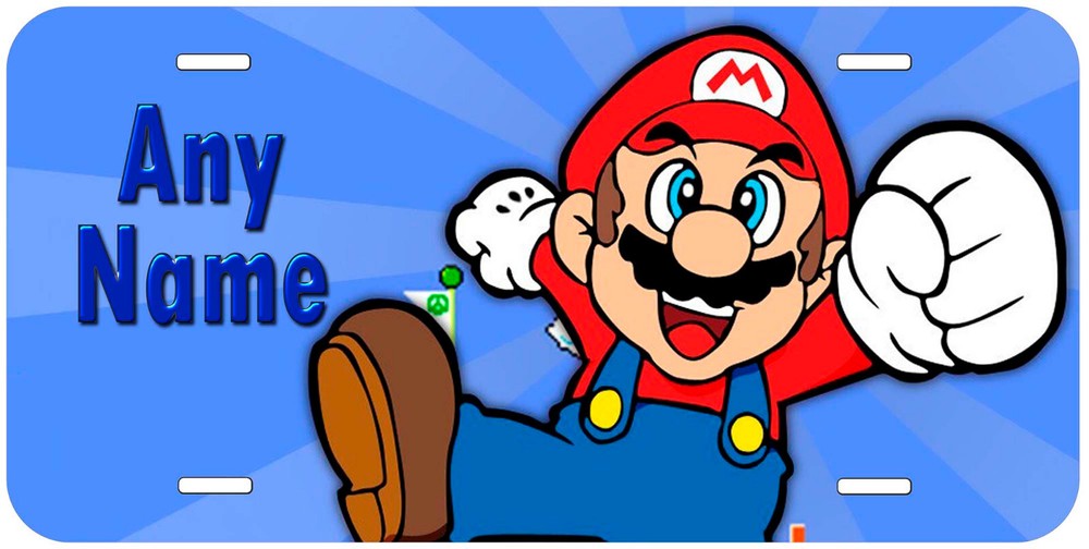 Personalized Super Mario Car License Plate Any Name