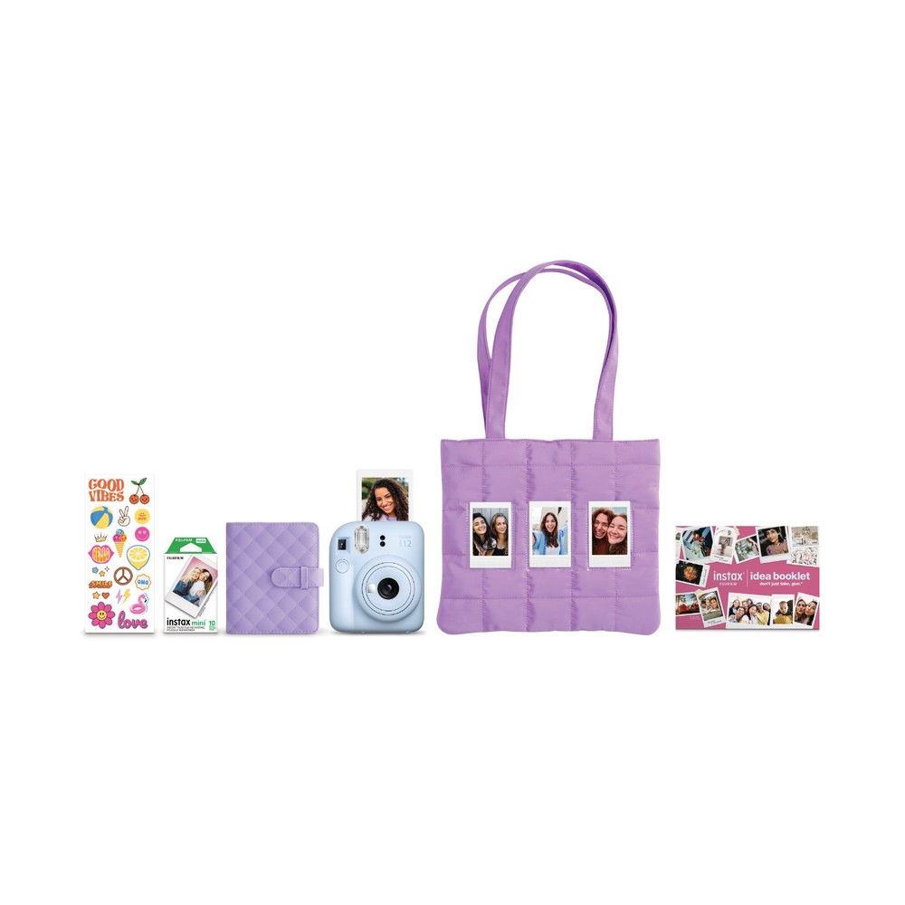 Fujifilm Instax Mini 12 Holiday Bundle 2025 Instant Camera (Blue)