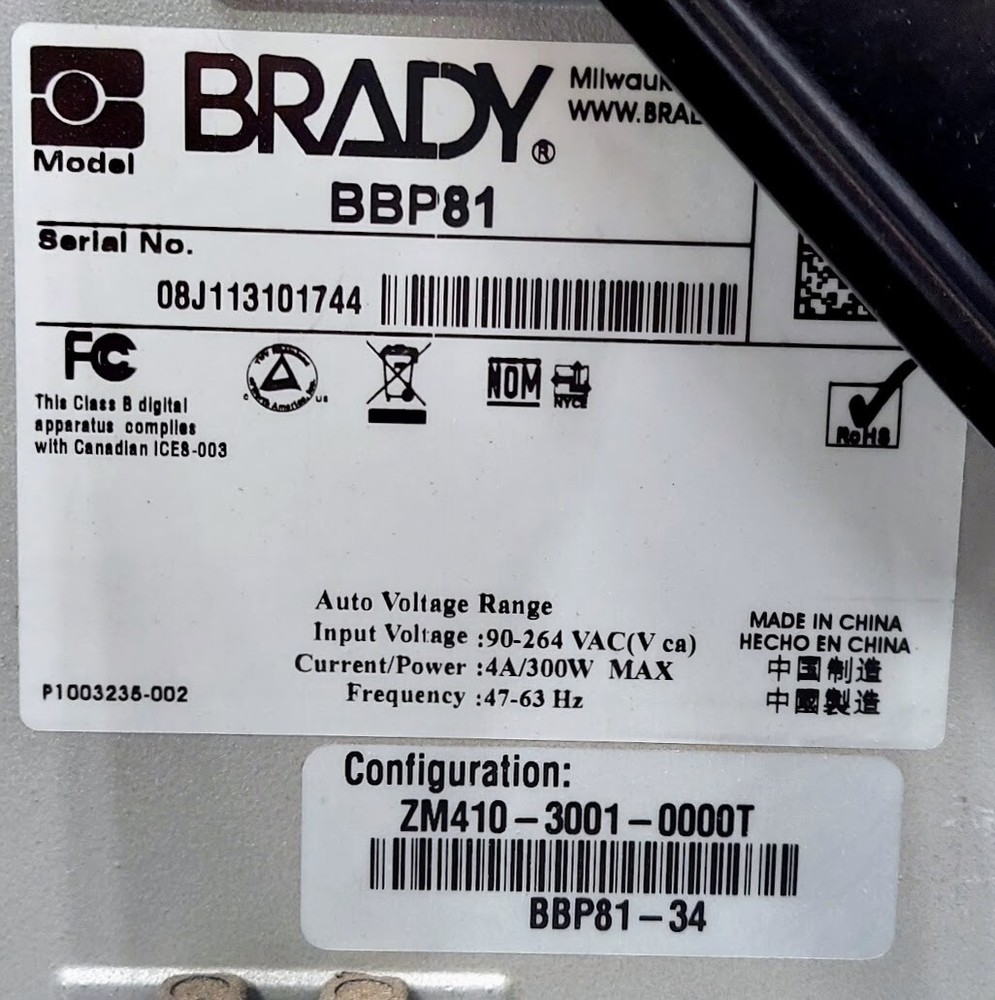 Brady BBP81 Thermal Label Printer