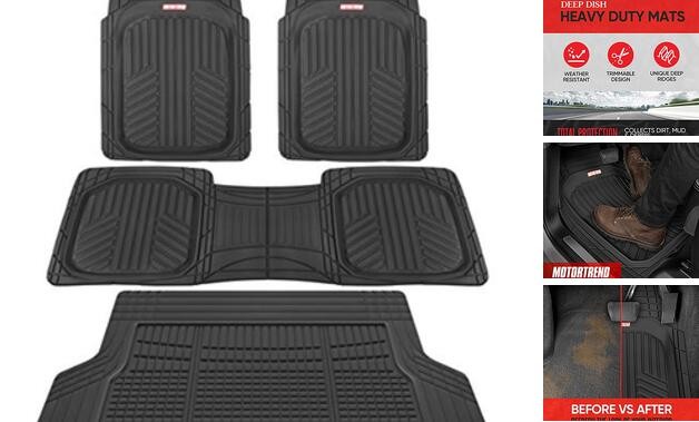 Premium FlexTough Plus All-Protection DeepDish Front & Rear Mats with Black