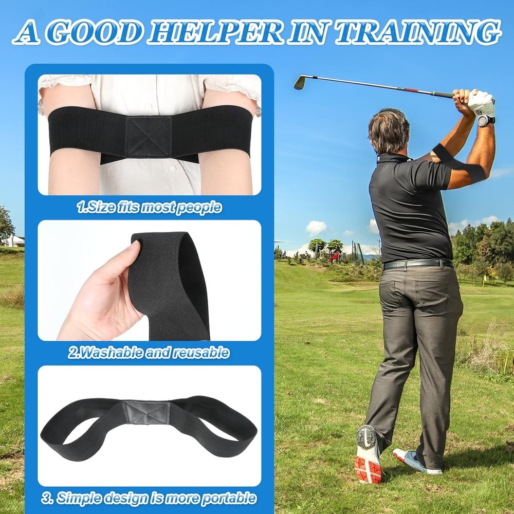 2 PCS Golf Swing Band Golf Swing Training Aid Swing Elastic Swing Correcting