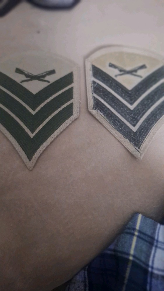 2 US Marine SERGEANT E-5 Rank Large Chevron