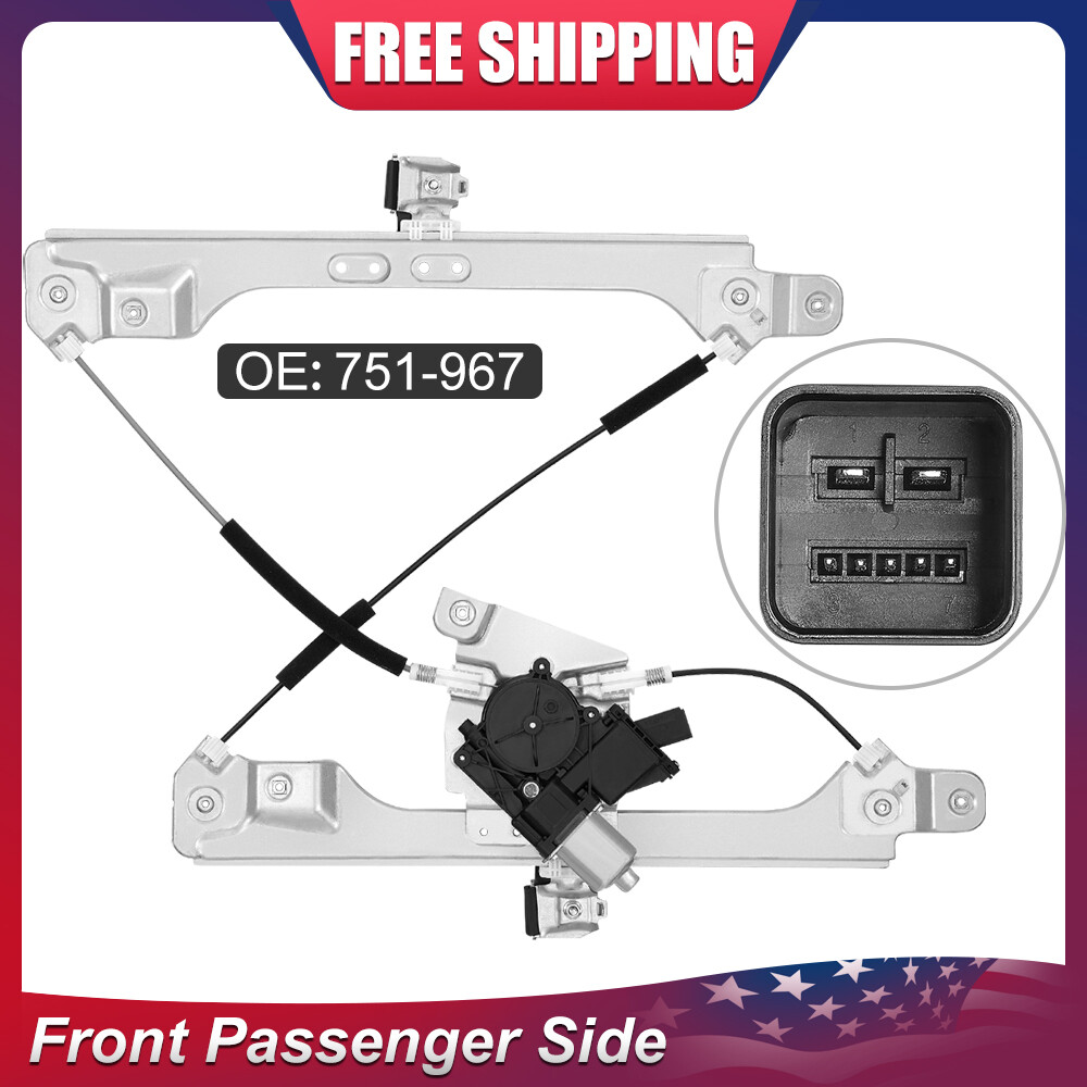 Front Passenger Side Window Regulator W/ Motor For Cadillac SRX Saab 2010-2015