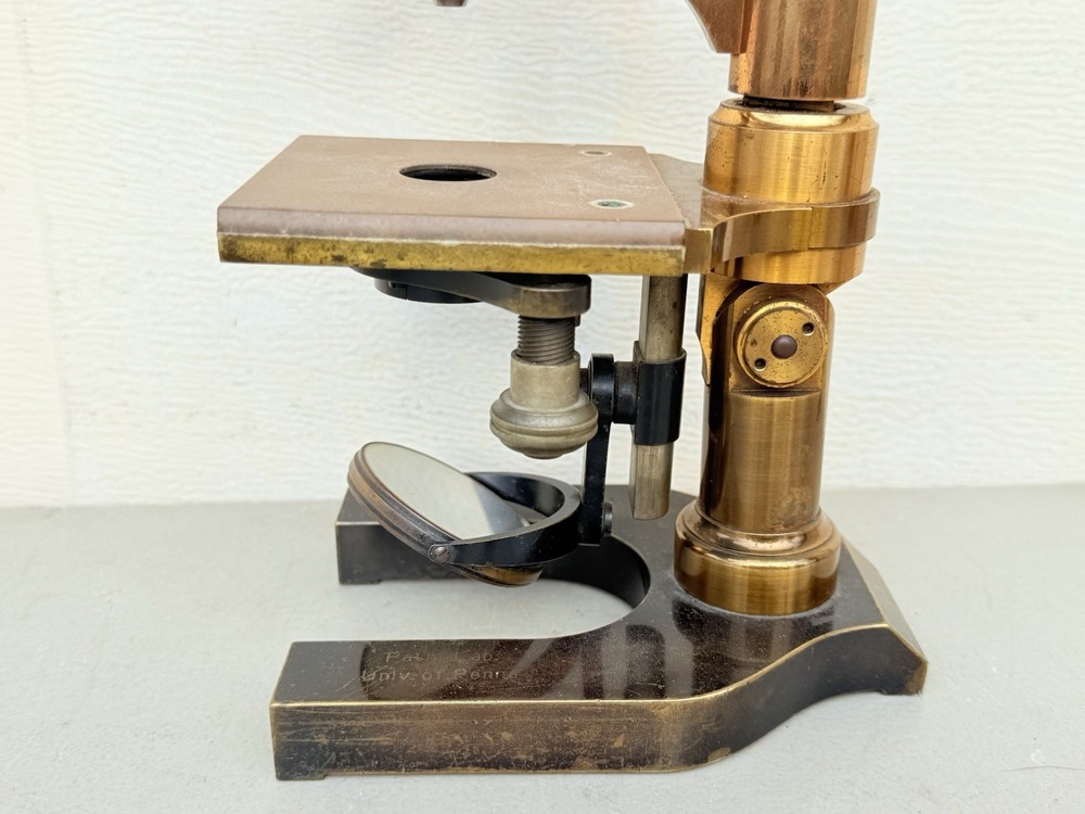 Antique E. Leitz Wetzlar Brass Microscope No. 54934