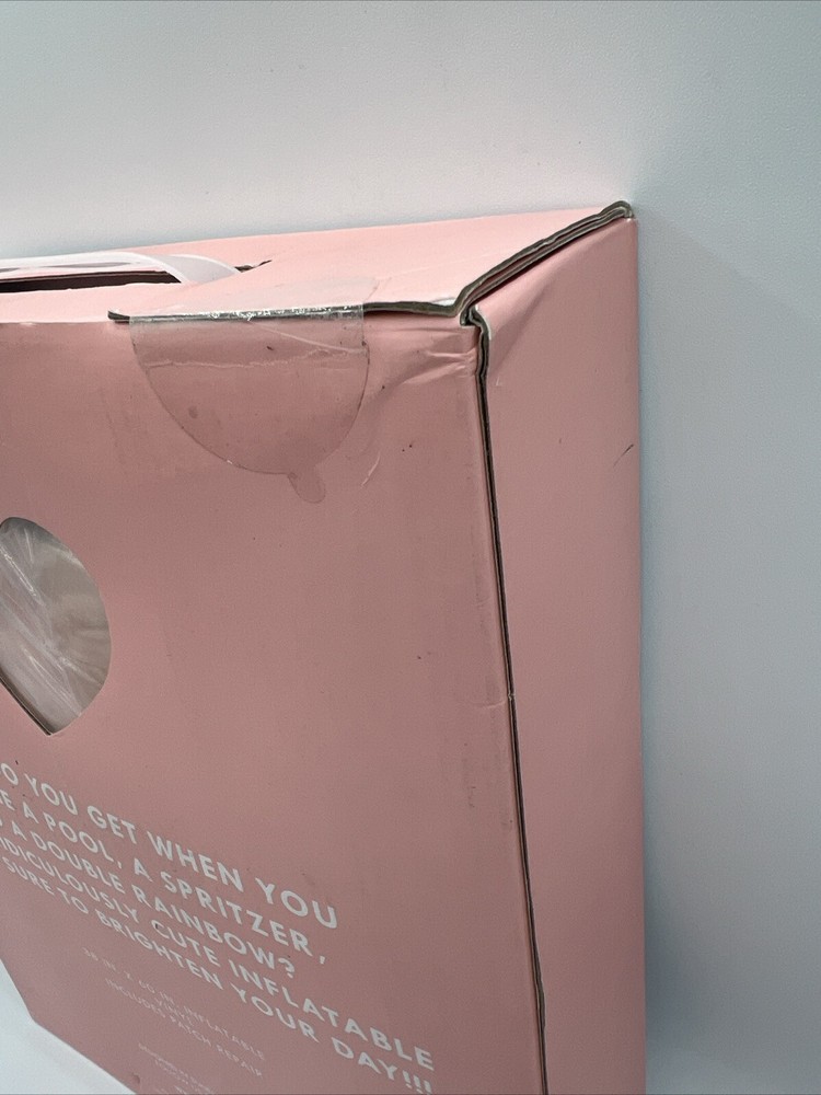 Float On Giant Pink White Inflatable-bando 38”x60”, Includes Patch Repair