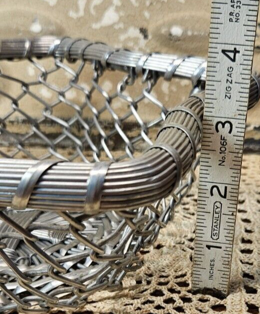 Decorative Star Shape Metal Chain Link Bread Fruit Basket