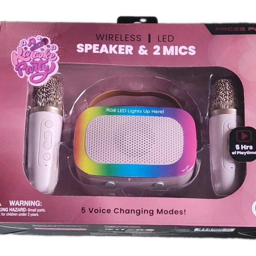 NIB! Pressplay Double Mic Karoake Speaker Machine System