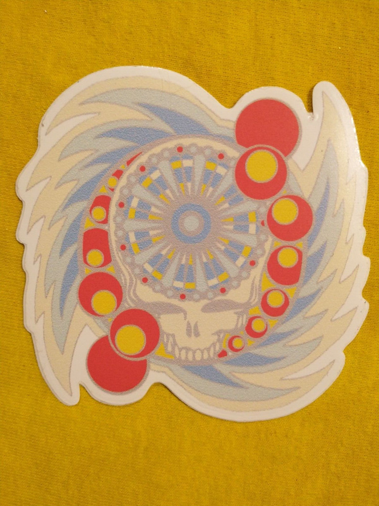 Grateful Dead Spin Your Face 3.5 x 3.5  Inch Sticker