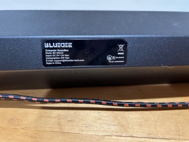 Bluedee BD-SK010 Black USB Bluetooth PC Gaming Computer Speaker Soundbar