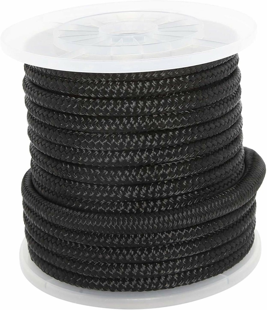 NovelBee 1/2"X 150' Double Braid Nylon Anchor Line with Stainless Thimble