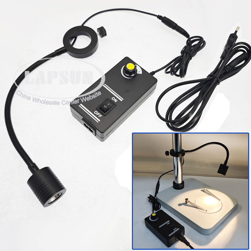 3W Gooseneck Single LED Light Illuminator Lamp For Industry Microscope Camera