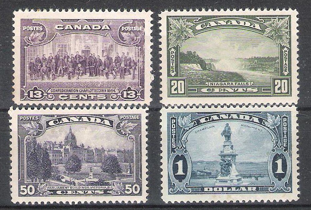CANADA 1935 LOCAL MOTIVES MINT SHORT SET (MNH) MISSING 10c
