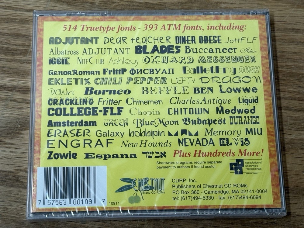 Too Many Typefonts CD-ROM for Windows/Mac