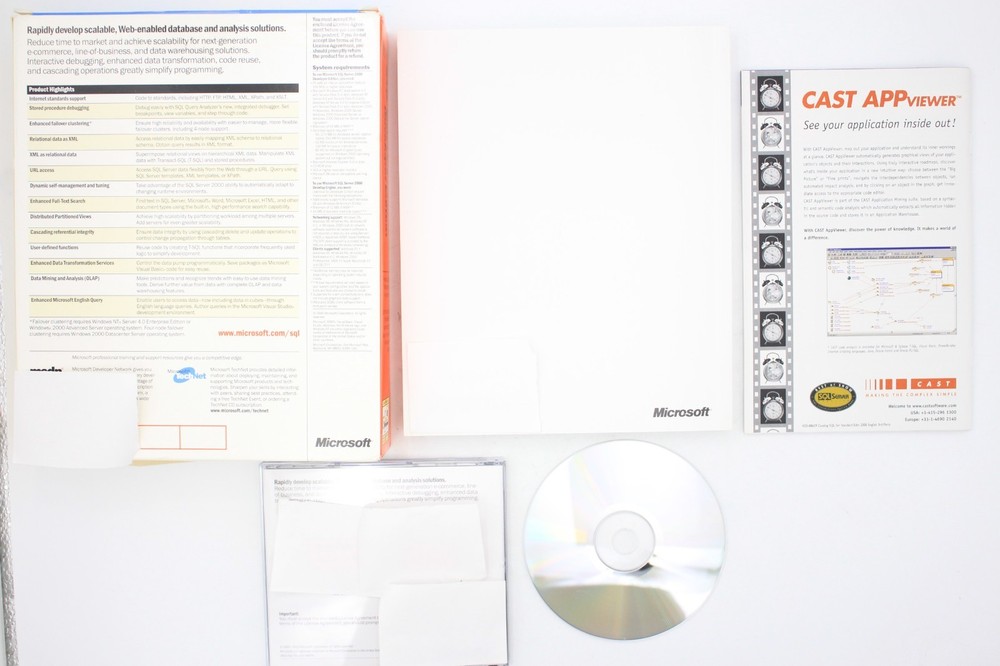 MICROSOFT SQL SERVER 2000 DEVELOPER EDITION CD SOFTWARE Retail Box GNEUINE Retro