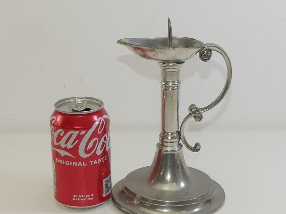 (ref288CU) Large antique silver plated chamber stick