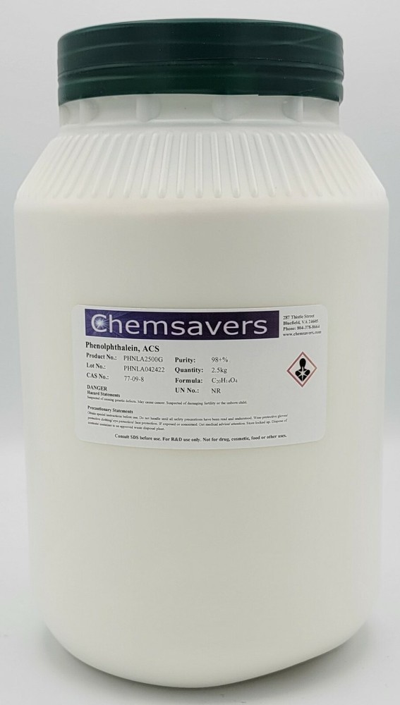 Phenolphthalein, ACS, 98+%, 2.5kg