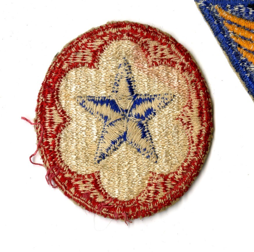 Army Service Forces White Back Patch WWII Vintage