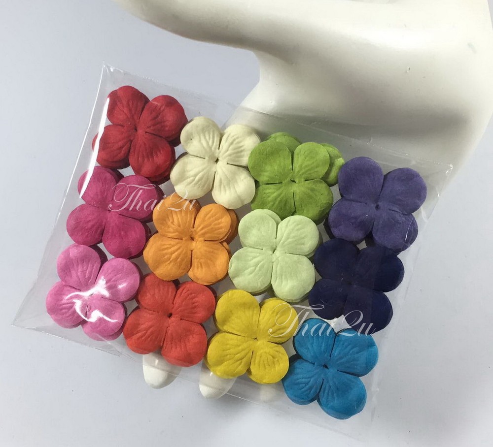 Amount Variation -  Die Cut Rainbow Mini Hydrangea Flower Scrap-booking 427/P9