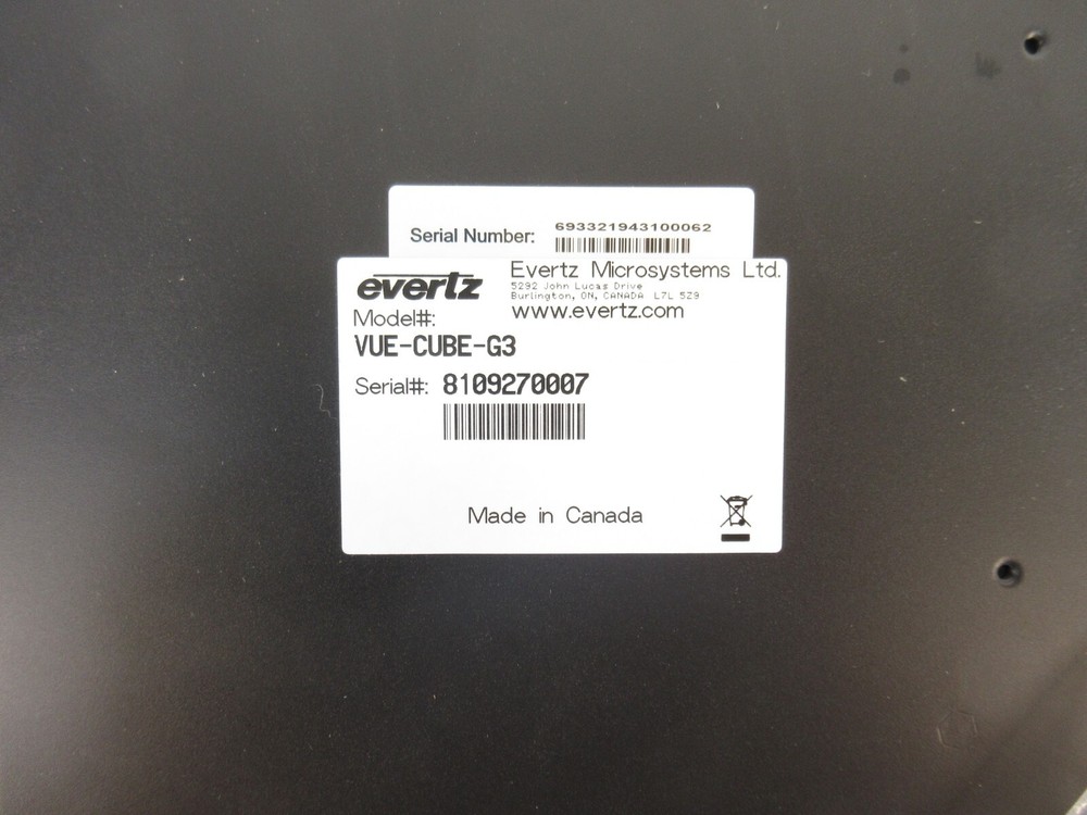Evertz VUE-CUBE-G3 Control and Visualization Platform Generation 3