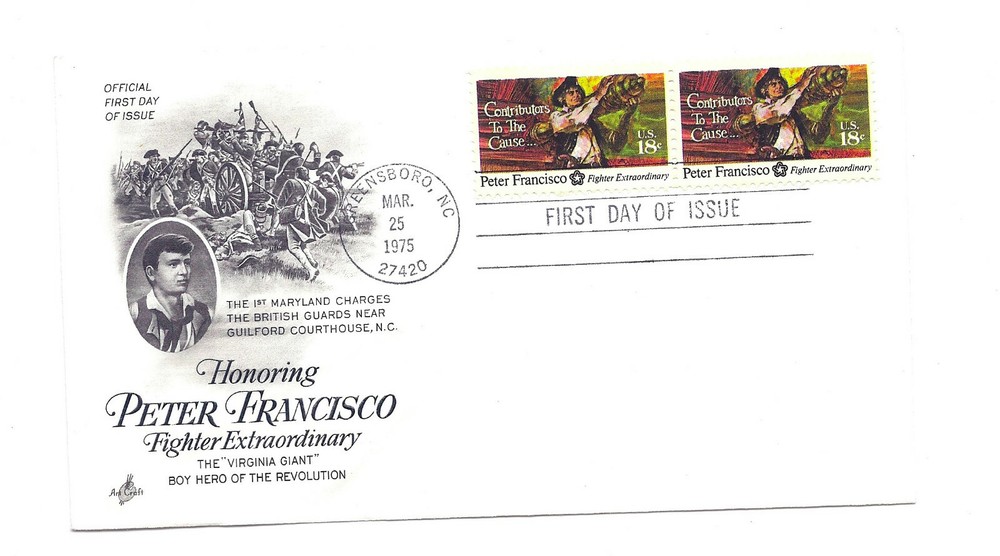 1562 Peter Francisco  ArtCraft pair FDC