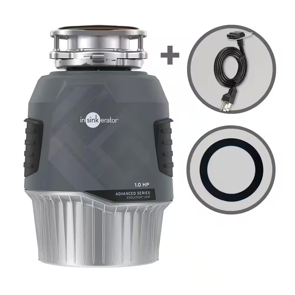 Evolution 1HP Garbage Disposal, EZ Connect Continuous Feed Food Waste Disposer W